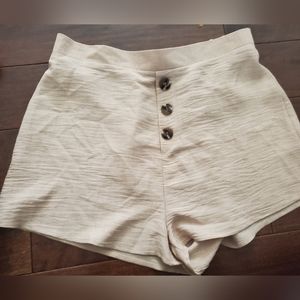 Lulxlabel cream shorts size large very lightweight stretchy waist